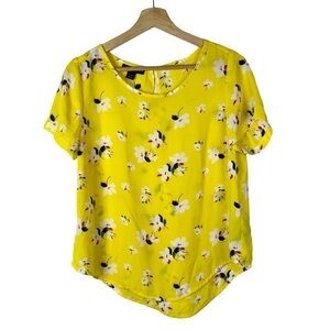Simply Styled Petite Yellow Floral Short Sleeve Blouse MP
